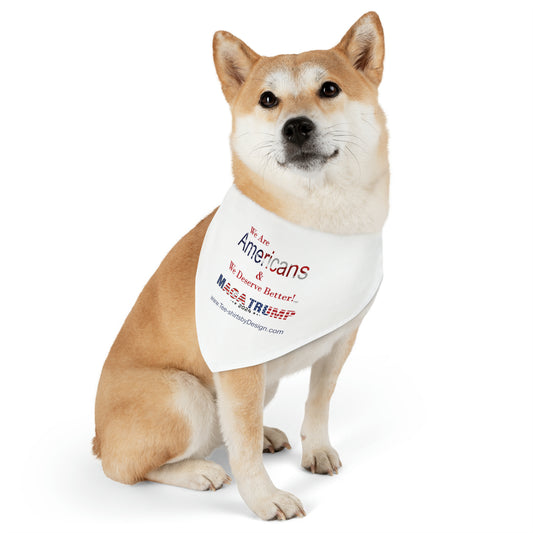 We Are Americans Pet Bandana Collar