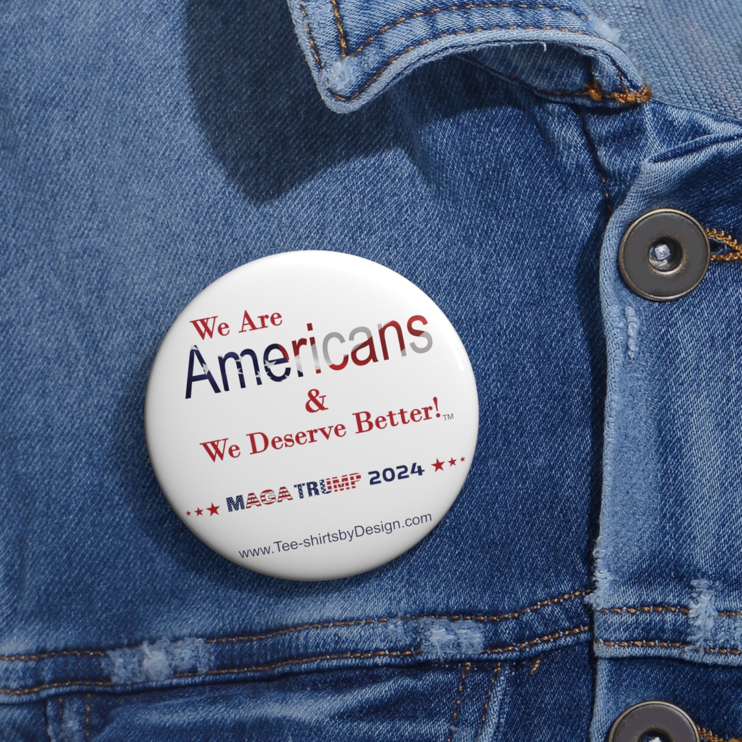 We Are Americans Pin Buttons